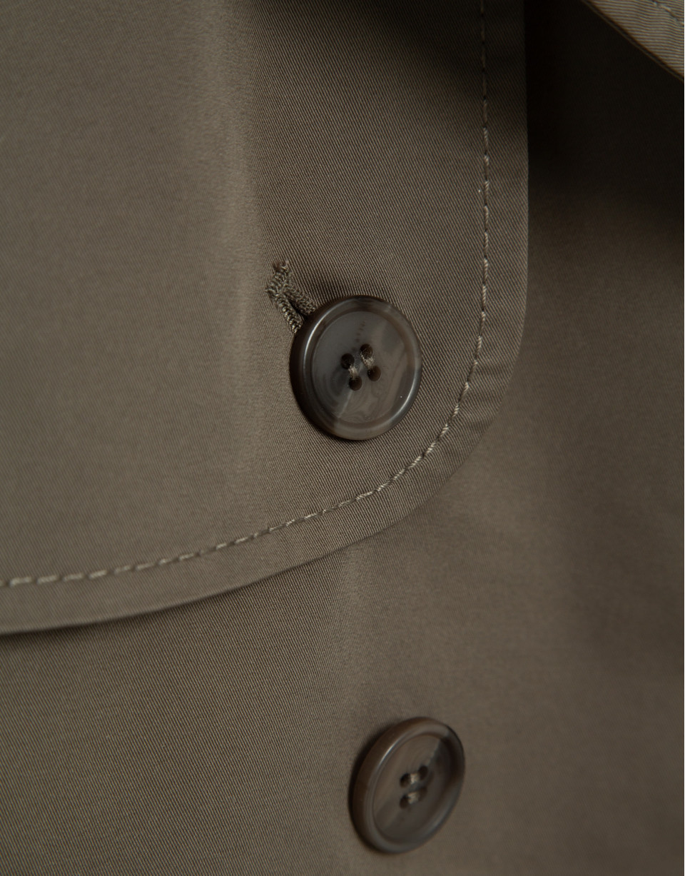 Classic long khaki green trench coat - Woman | Roberto Verino