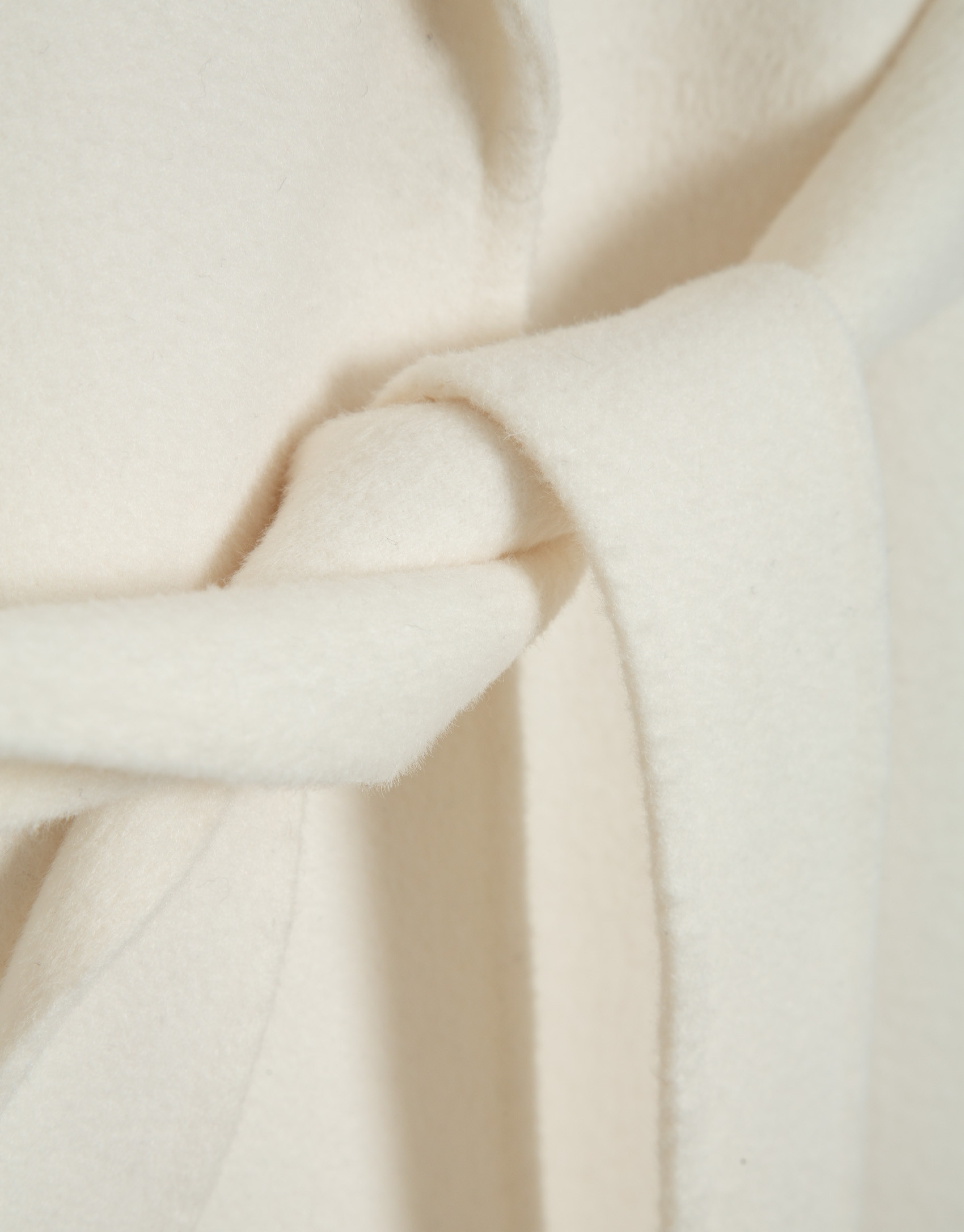 Long coat in white double-sided cloth - Woman | Roberto Verino
