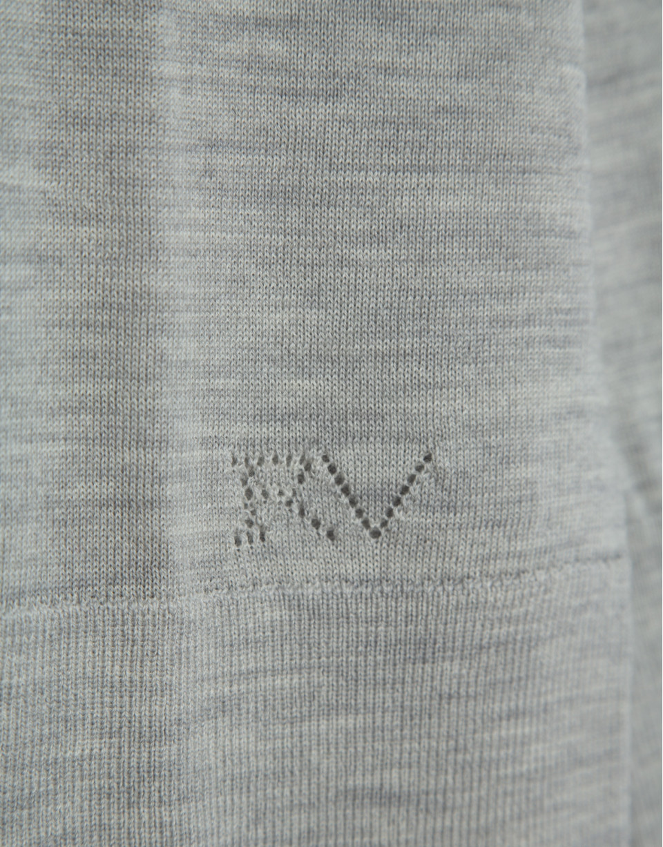 Turtleneck sweater in fine gray wool knit | Roberto Verino