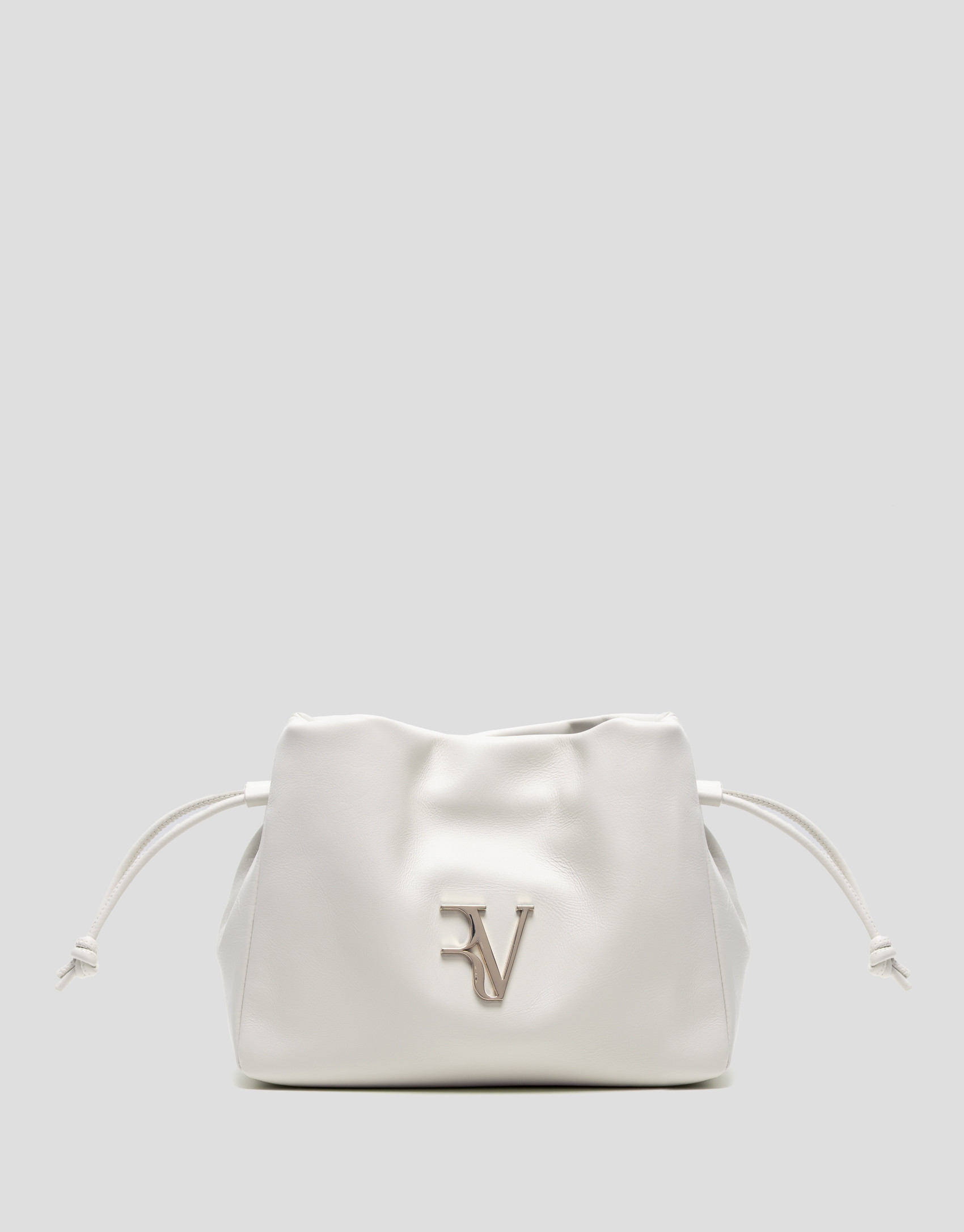 Daniela shoulder bag in ecru leather - Woman | Roberto Verino