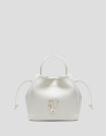 Daniela Midi handbag in ecru leather - Gifts | Roberto Verino