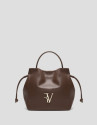 Daniela Midi brown leather handbag - Gifts | Roberto Verino