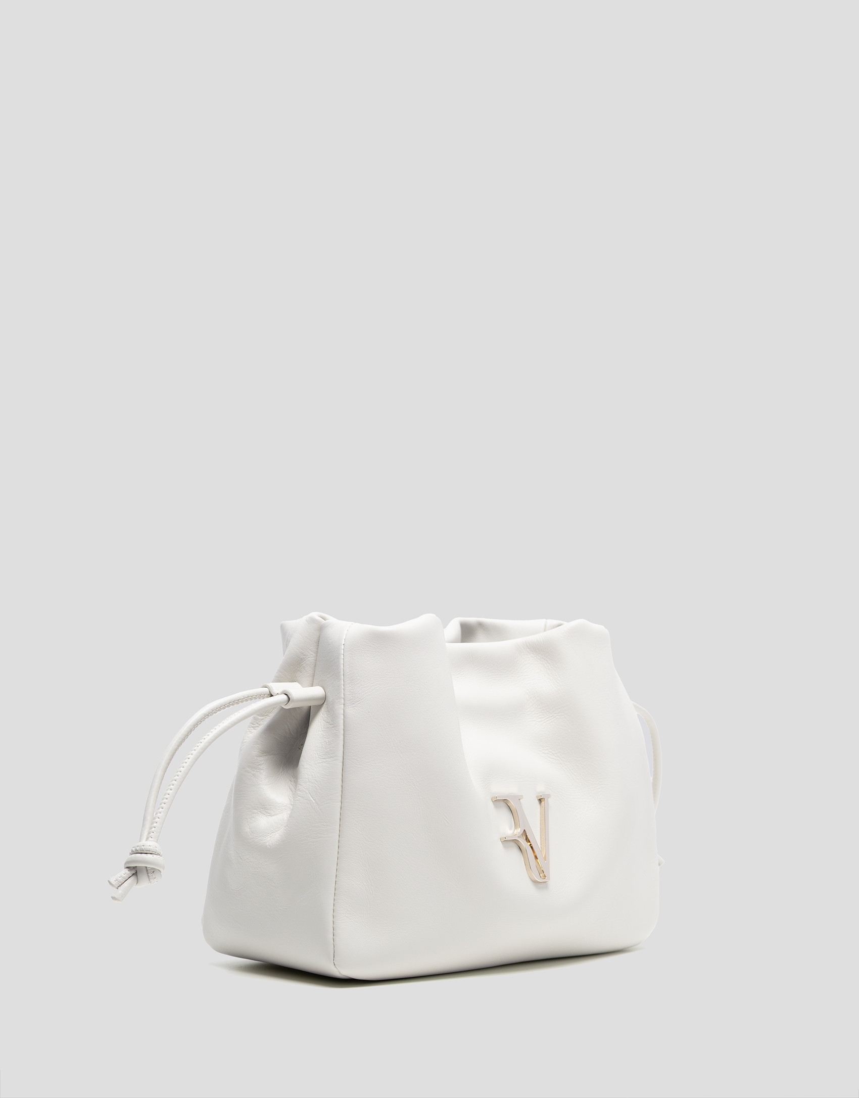Daniela shoulder bag in ecru leather - Woman | Roberto Verino