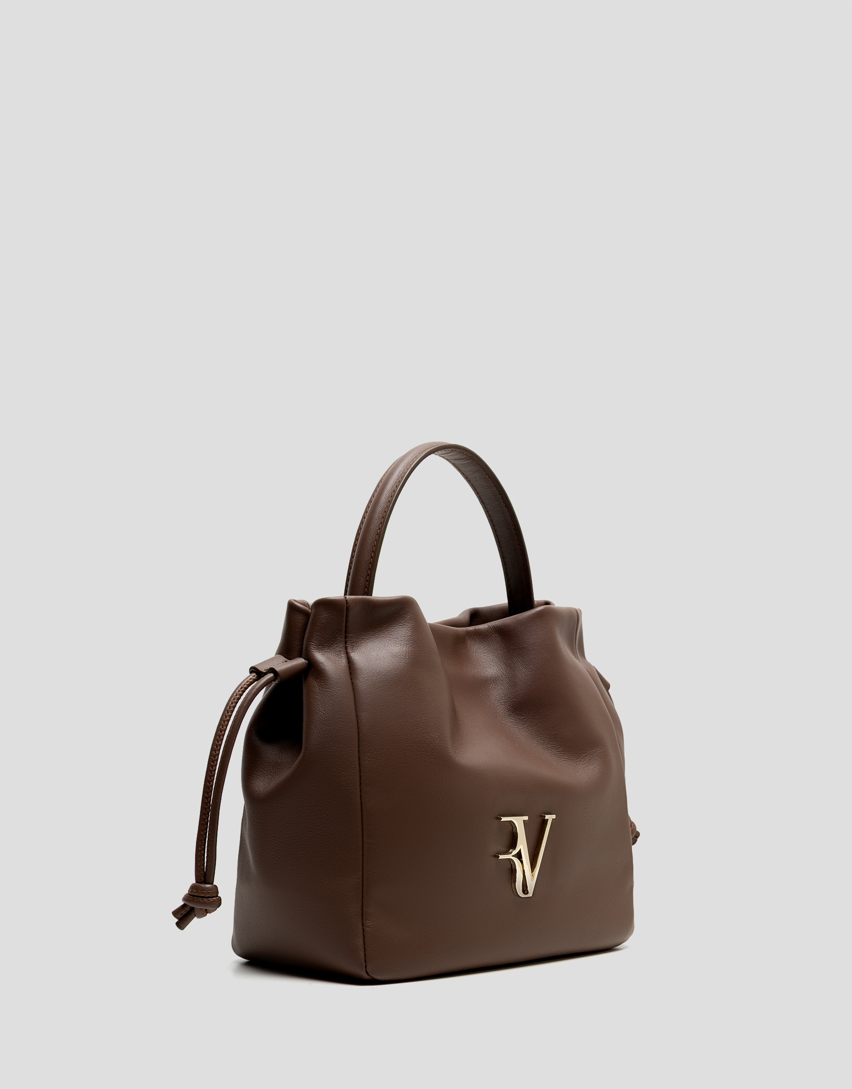 Daniela Midi brown leather handbag - Gifts | Roberto Verino