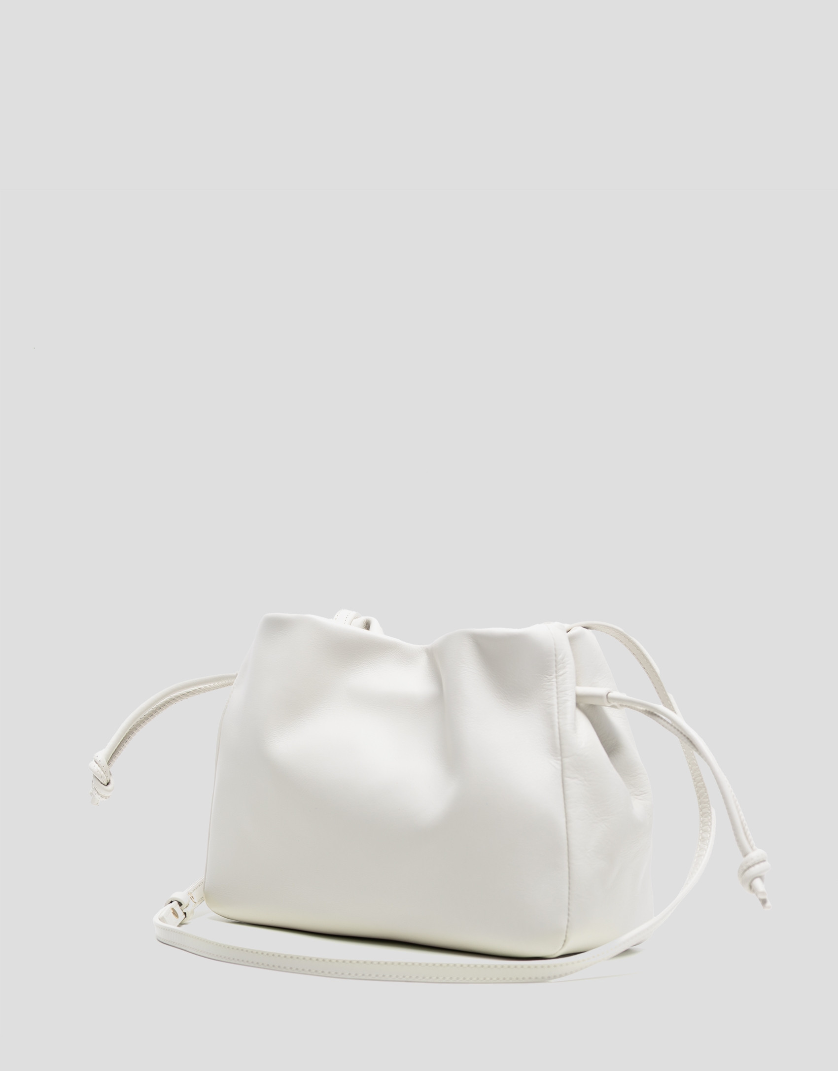 Daniela shoulder bag in ecru leather - Woman | Roberto Verino
