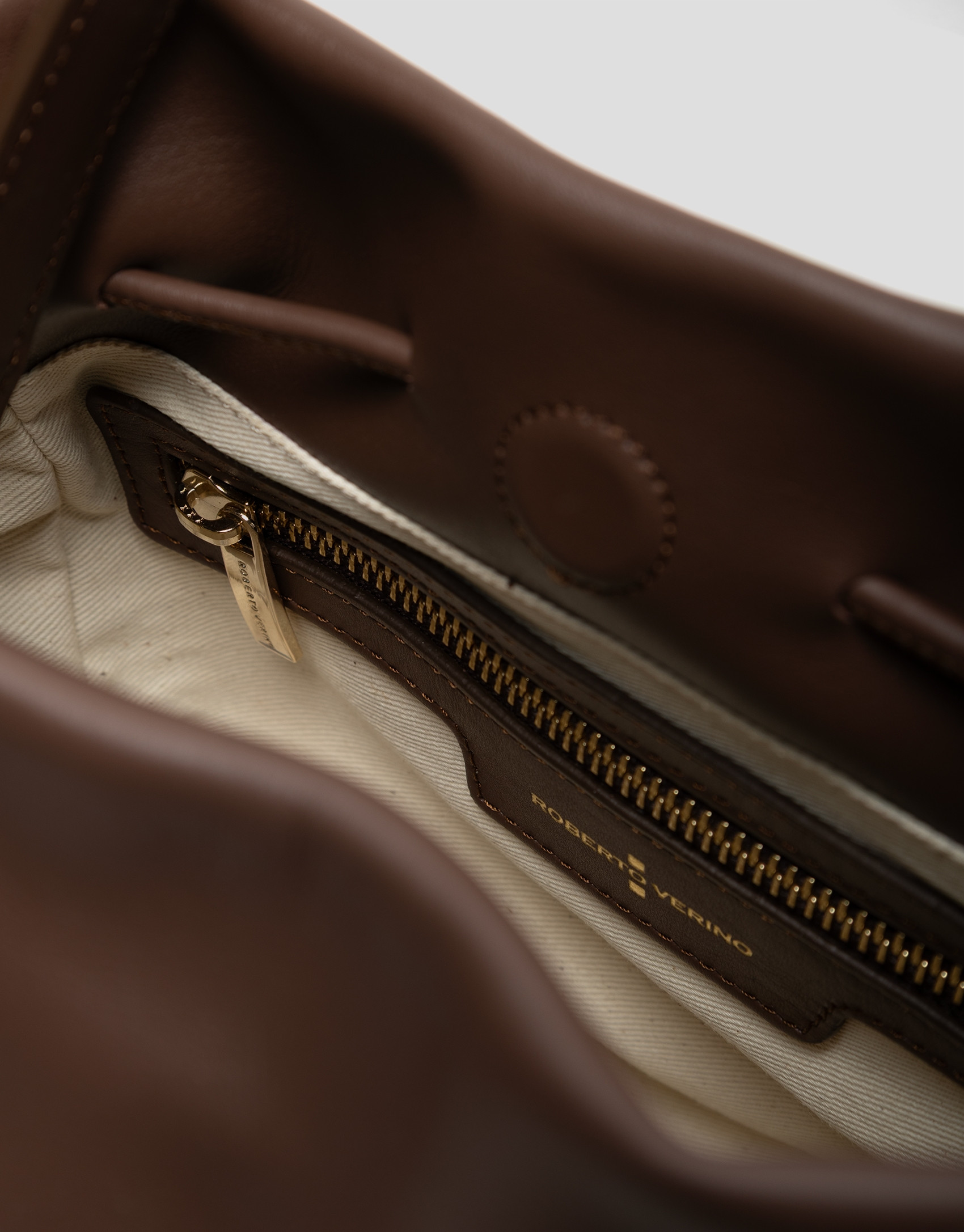 Daniela Midi brown leather handbag - Gifts | Roberto Verino