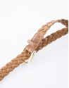 Brown braided belt