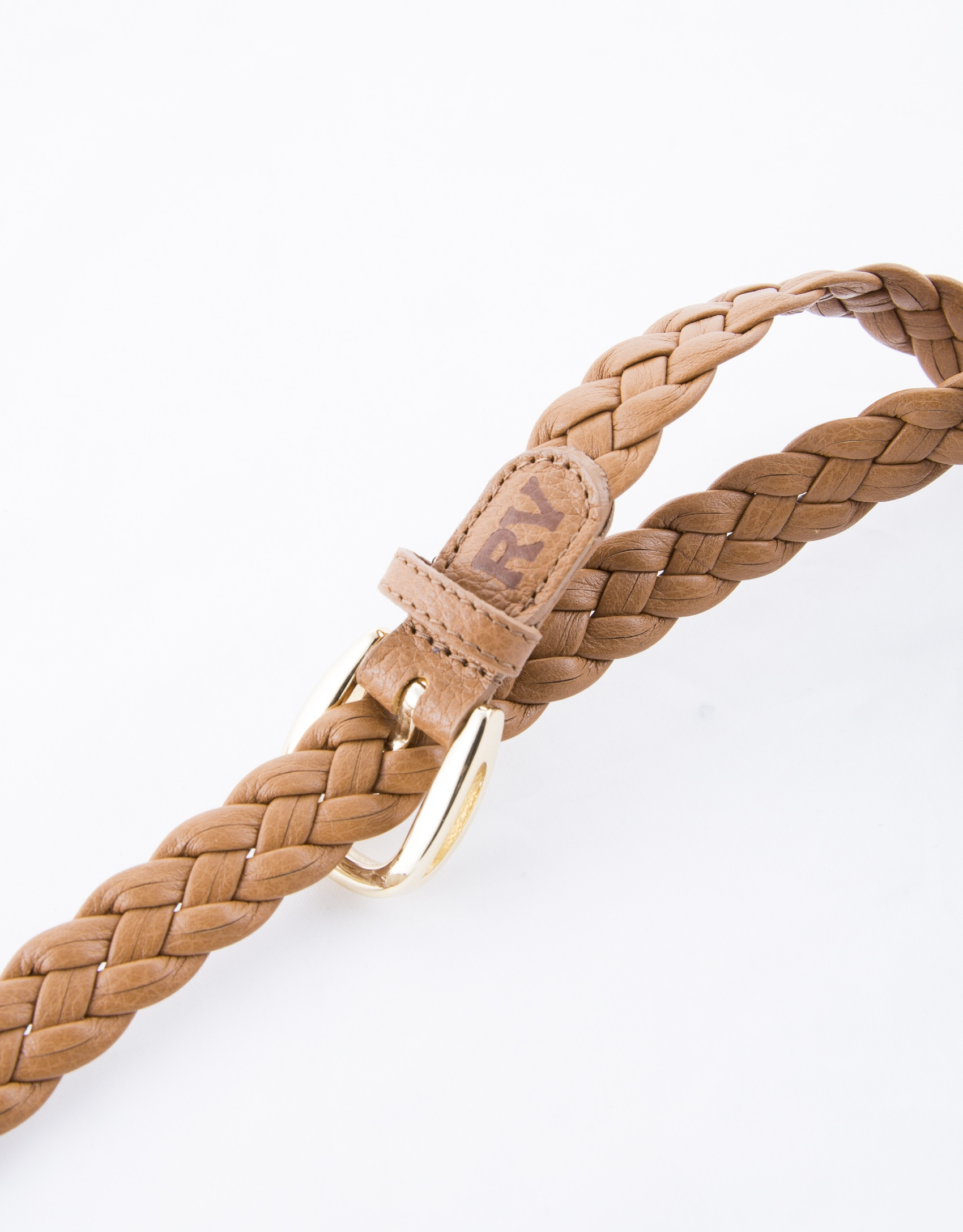 Brown braided belt