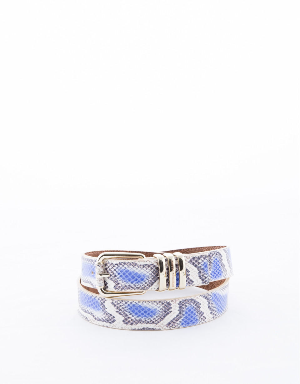 Cinturón serpiente azul