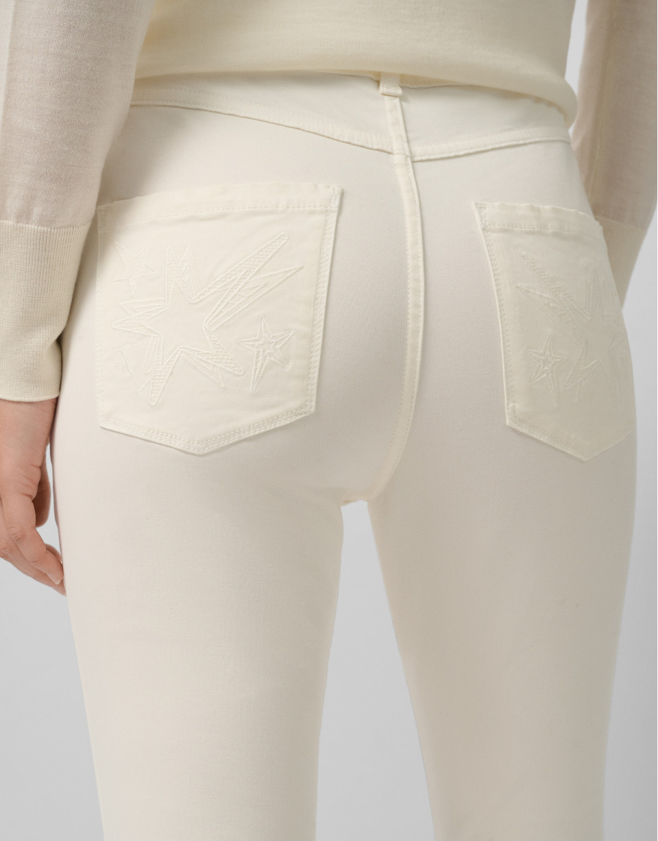 Five-pocket raw cotton trousers - Woman | Roberto Verino