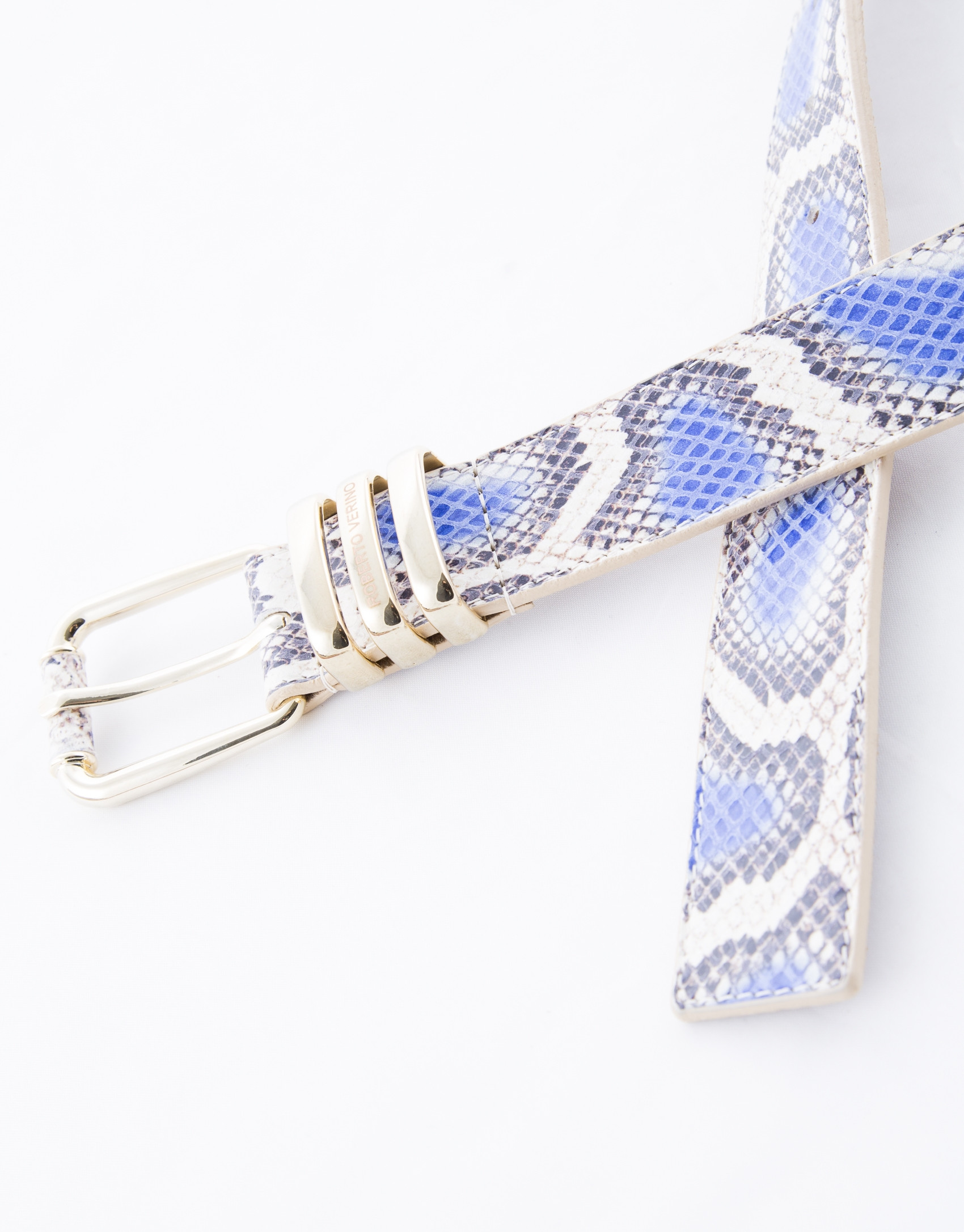 Blue snake belt