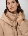 Camel short down jacket with hood - Woman | Roberto Verino