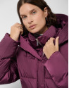 Aubergine short down jacket with hood - Woman | Roberto Verino