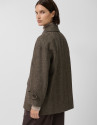 Brown herringbone three-quarter length ... | Roberto Verino