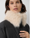 Chaquetón de plumas negro con cuello efecto pelo | Roberto Verino