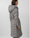 Long down jacket with grey hood - Woman | Roberto Verino