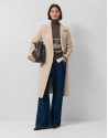Abrigo largo oversize doble faz beige - Mujer | Roberto Verino