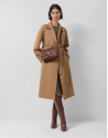 Camel double-sided oversized long coat - Woman | Roberto Verino