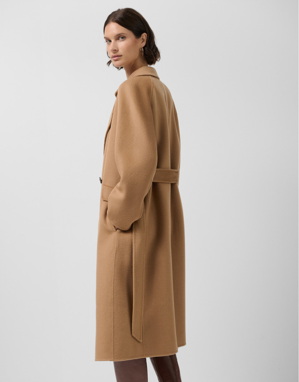 Abrigo largo oversize doble faz cámel - Mujer | Roberto Verino