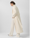 Long coat in white double-sided cloth - Woman | Roberto Verino