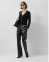 Fine knit jacket with V-neck and lace - Woman | Roberto Verino