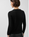 Chaqueta punto fino escote pico y encaje | Roberto Verino