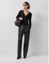 Fine knit jacket with V-neck and lace - Woman | Roberto Verino