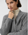 Chaqueta larga punto grueso gris - Mujer | Roberto Verino