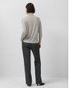 Turtleneck sweater in fine gray wool knit | Roberto Verino