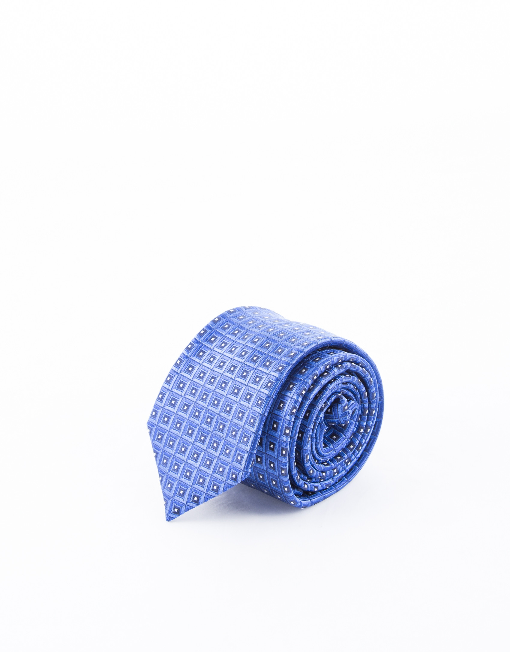 Tie with blue motifs