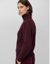 Burgundy thick knitted sweater - Woman - AW2025 | Roberto Verino