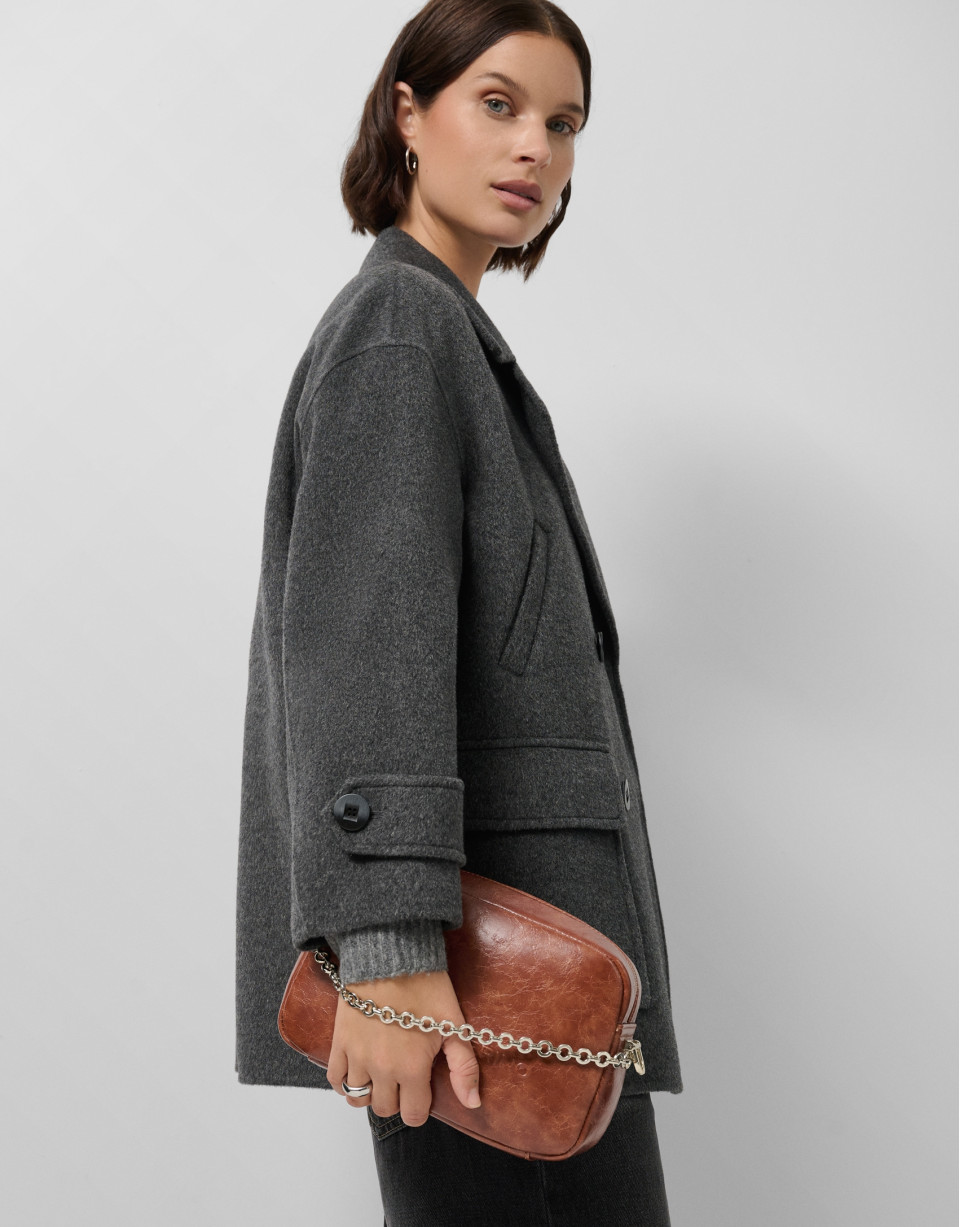 Brown Bazin Urban Midi shoulder bag - Woman | Roberto Verino