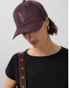 Burgundy nylon visor with embossed logo - Woman | Roberto Verino