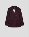 Blazer cruzada lana burdeos - AVANCE OI25 | Roberto Verino