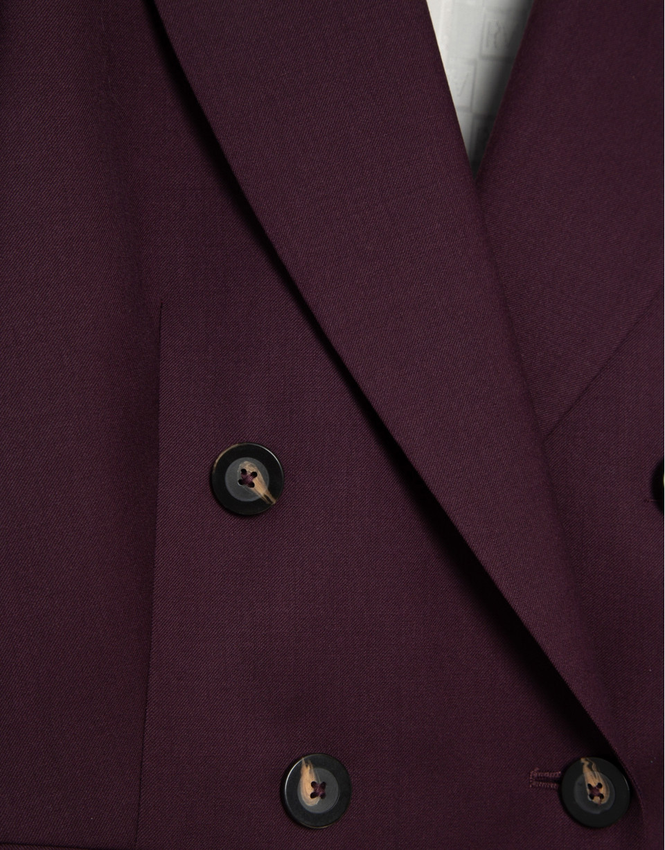 Blazer cruzada lana burdeos - AVANCE OI25 | Roberto Verino