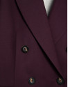 Burgundy wool double-breasted blazer | Roberto Verino