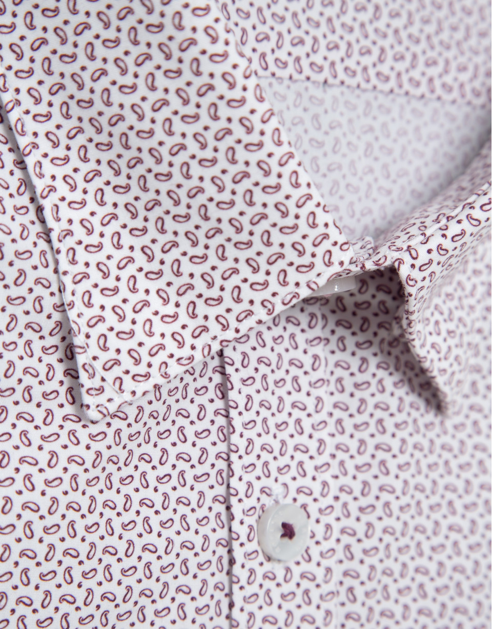 Camisa sport slim ciruela estampado ... | Roberto Verino