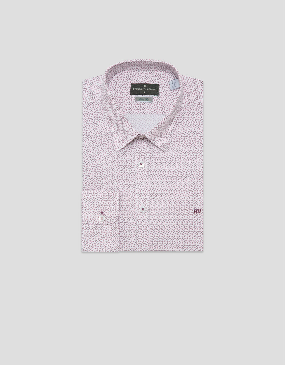 Camisa sport slim ciruela estampado ... | Roberto Verino