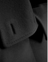 Long coat with a wraparound collar and grey wool | Roberto Verino