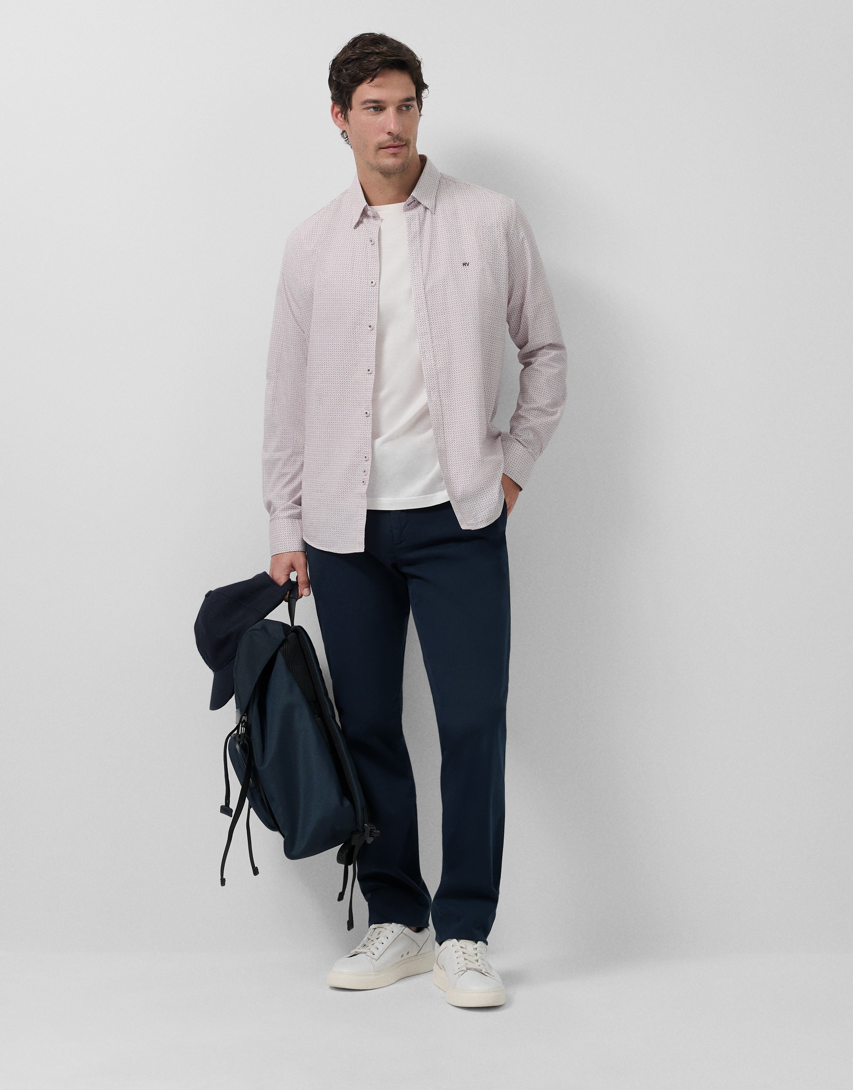 Camisa sport slim ciruela estampado ... | Roberto Verino