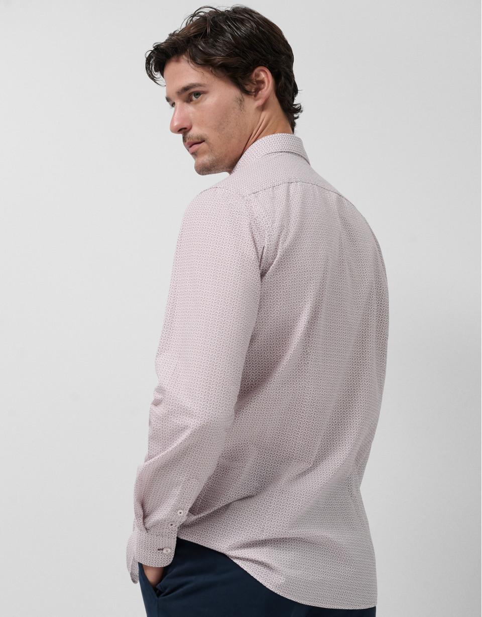 Camisa sport slim ciruela estampado ... | Roberto Verino