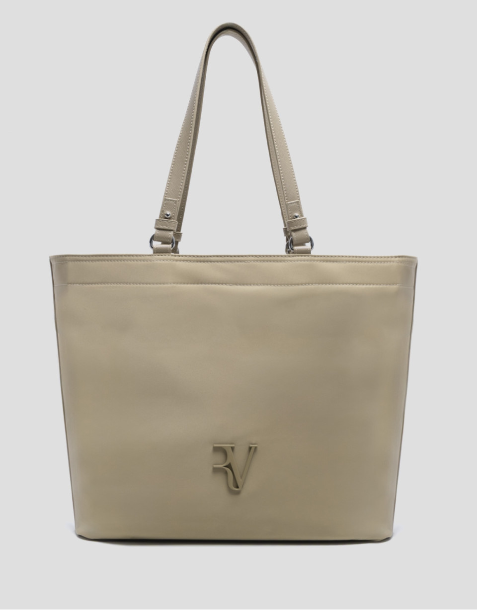Bolso shopper Violeta nailon beige - Mujer | Roberto Verino