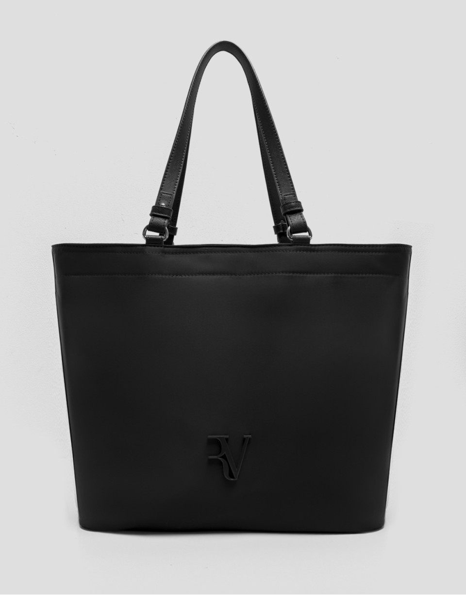Violeta black nylon shopper bag - Woman | Roberto Verino