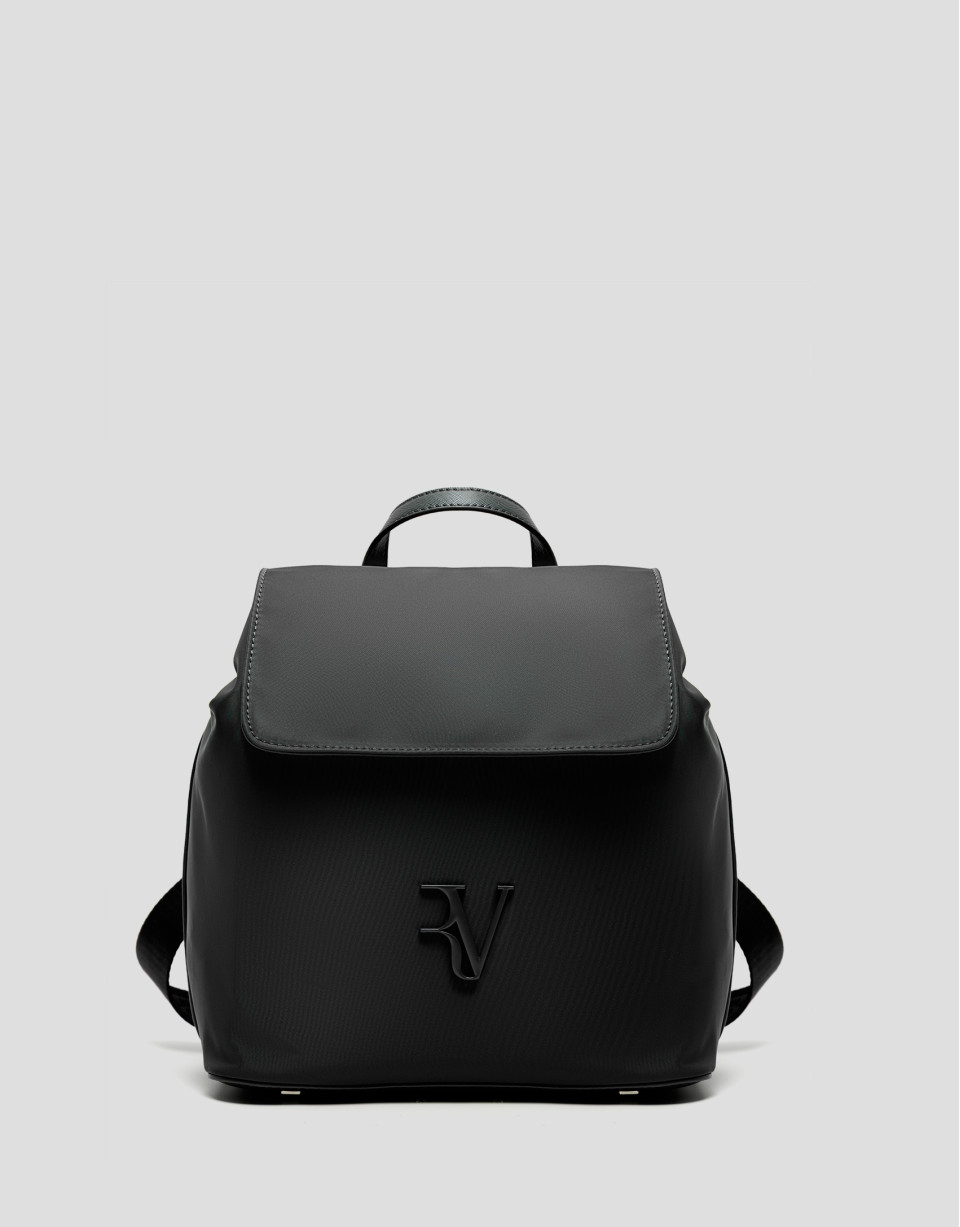 Violeta backpack in black nylon - Woman | Roberto Verino