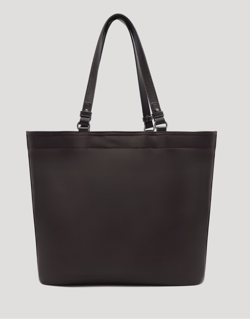 Bolso shopper Violeta nailon marrón - Mujer | Roberto Verino