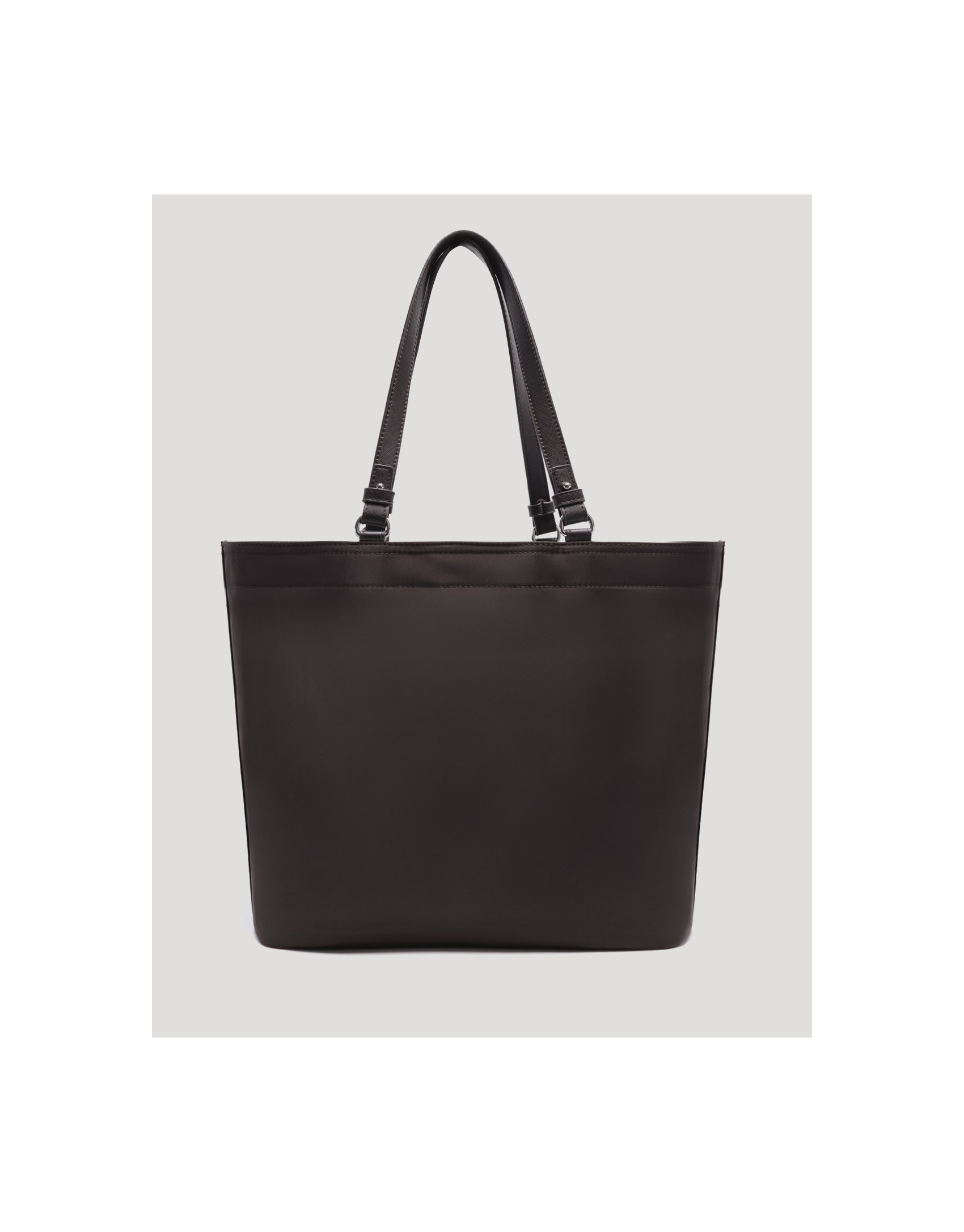 Violet brown nylon shopper bag - Woman - AW2025 | Roberto Verino