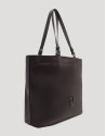Bolso shopper Violeta nailon marrón - Mujer | Roberto Verino