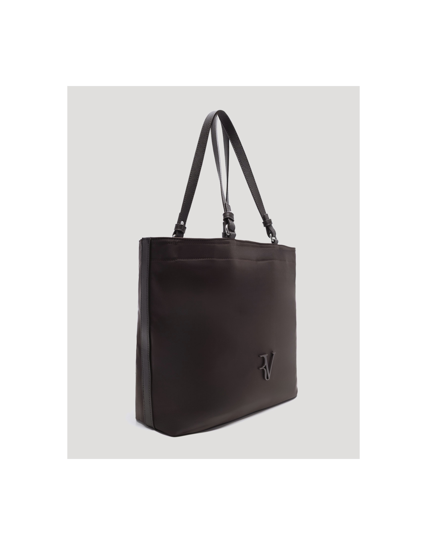 Bolso shopper Violeta nailon marrón - Mujer | Roberto Verino