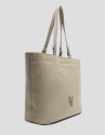 Bolso shopper Violeta nailon beige - Mujer | Roberto Verino