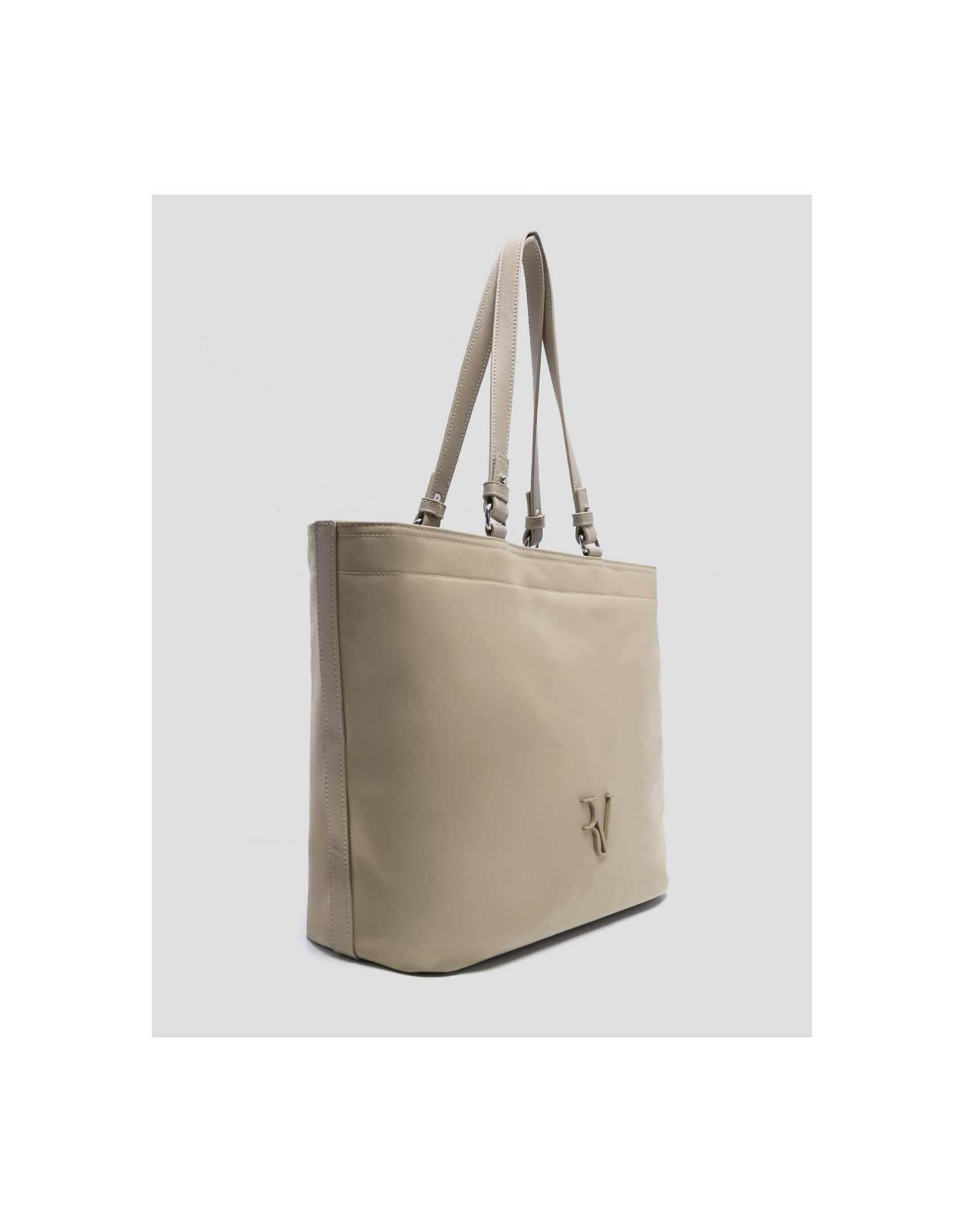 Violeta beige nylon shopper bag - Woman | Roberto Verino
